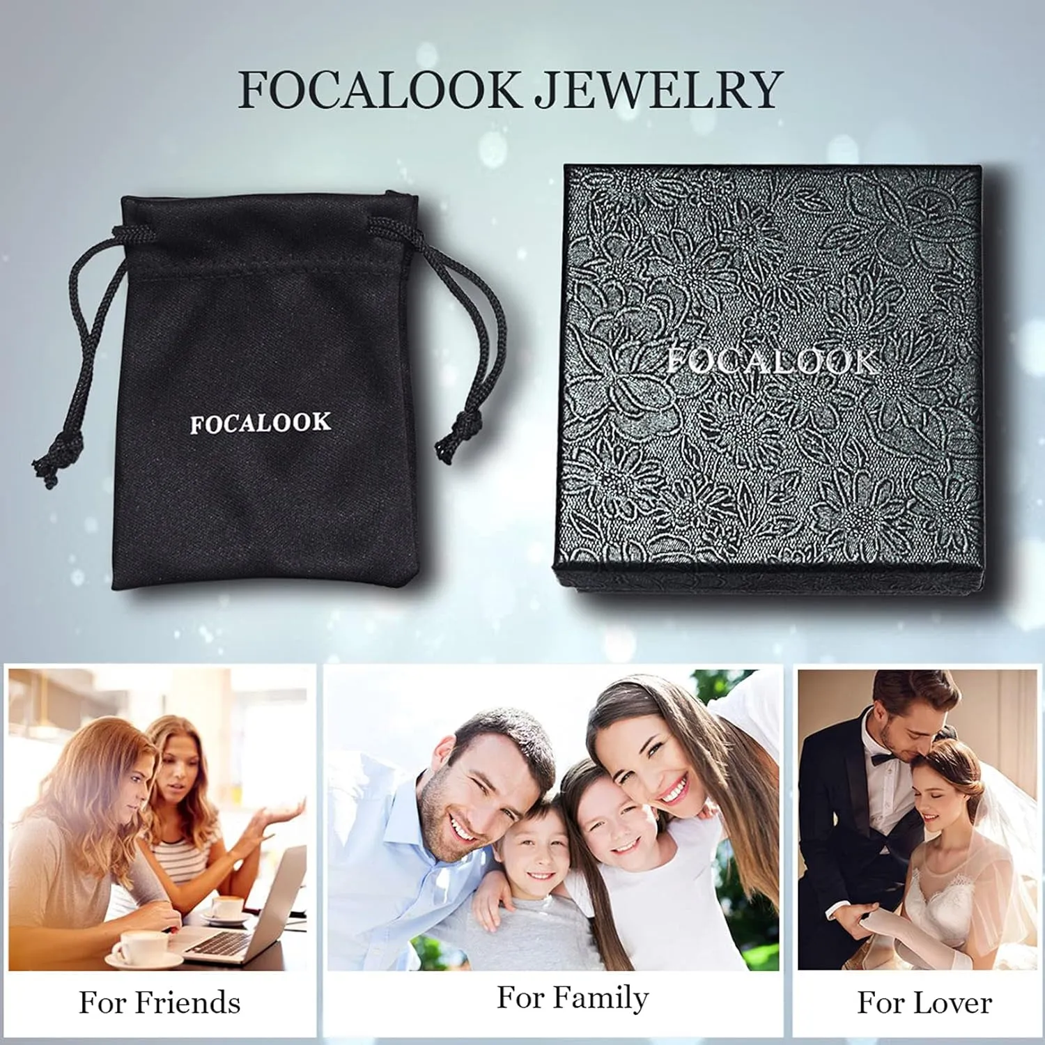 FOCALOOK Sterling Silver Initial A-Z Earrings, Hypoallergenic Dainty Small Black/Silver/Cubic Zirconia Initial Letter Piercing Stud Earrings for Women Sensitive Ear