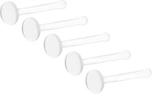 Forbidden Body Jewelry 20G Clear Nose Studs - 2mm Invisible Clear Piercing Retainers Jewelry Set, I Shaped, Flat Nose Rings Women & Men - Bioflex Small Nose Studs for Work (1, 2 or 5 Pcs)