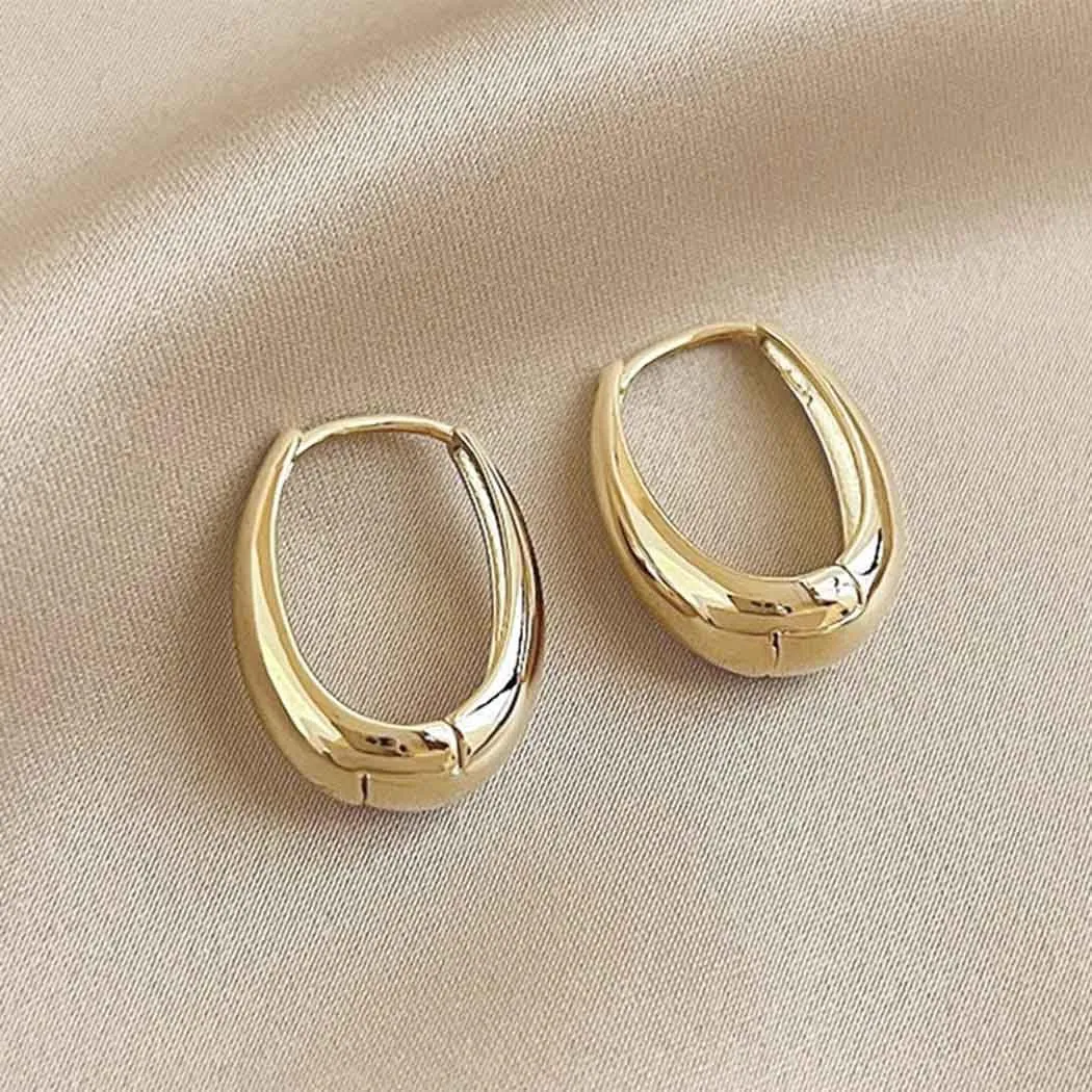 Gangel Gold Hoop Earring for Women Hypoallergenic Lightweight Small Hoop Earrings Huggie Chunky Hoops Earring Prom Trendy Earring Jewelry