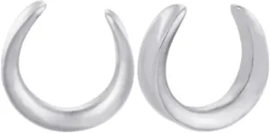 Gauges for Ears Tunnels, Saddle U Shape Stainless Steel Gauges Stretching Kit Plugs Earrings Body Piercing Jewelry