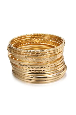 Gold Bangle Set