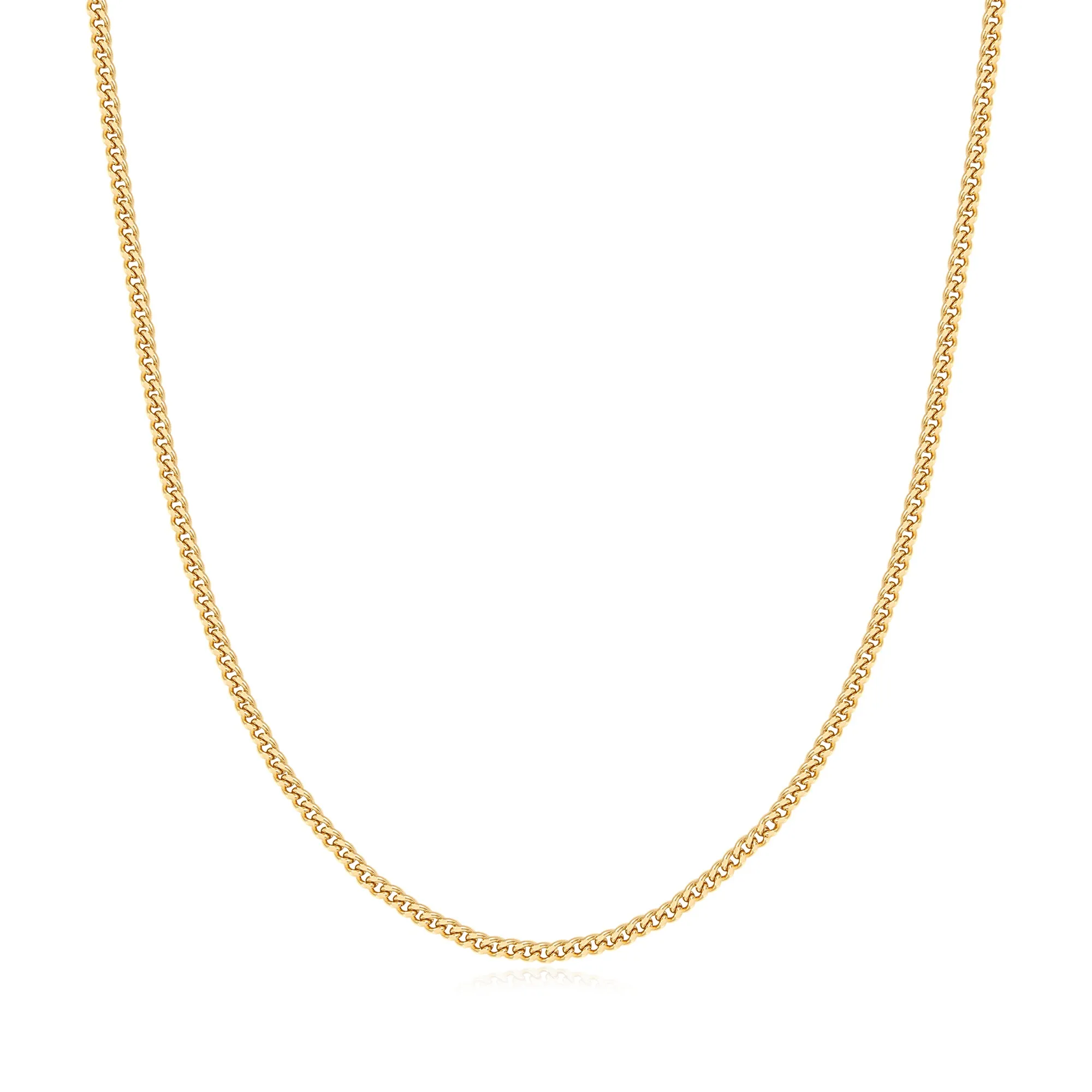 Gold Shiny Curb Necklace
