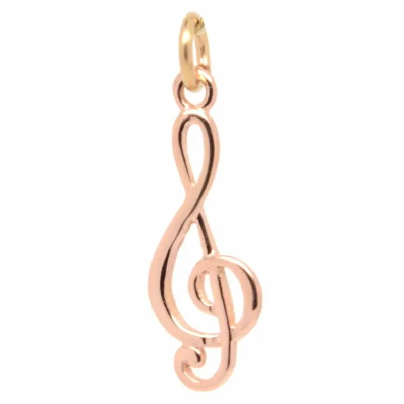 Gold Treble Clef Charm
