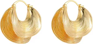 GZQ Glod Chunky Hoop Earrings for Women Trendy Hypoallergenic fashion Earring Everyday Occasion Jewelry(E13)