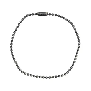 Handmade 2mm Sterling Silver Bead Ball Chain Bracelet or Necklace, Oxidized or Shiny, Made to Order Lengths, Dainty Silver Chain