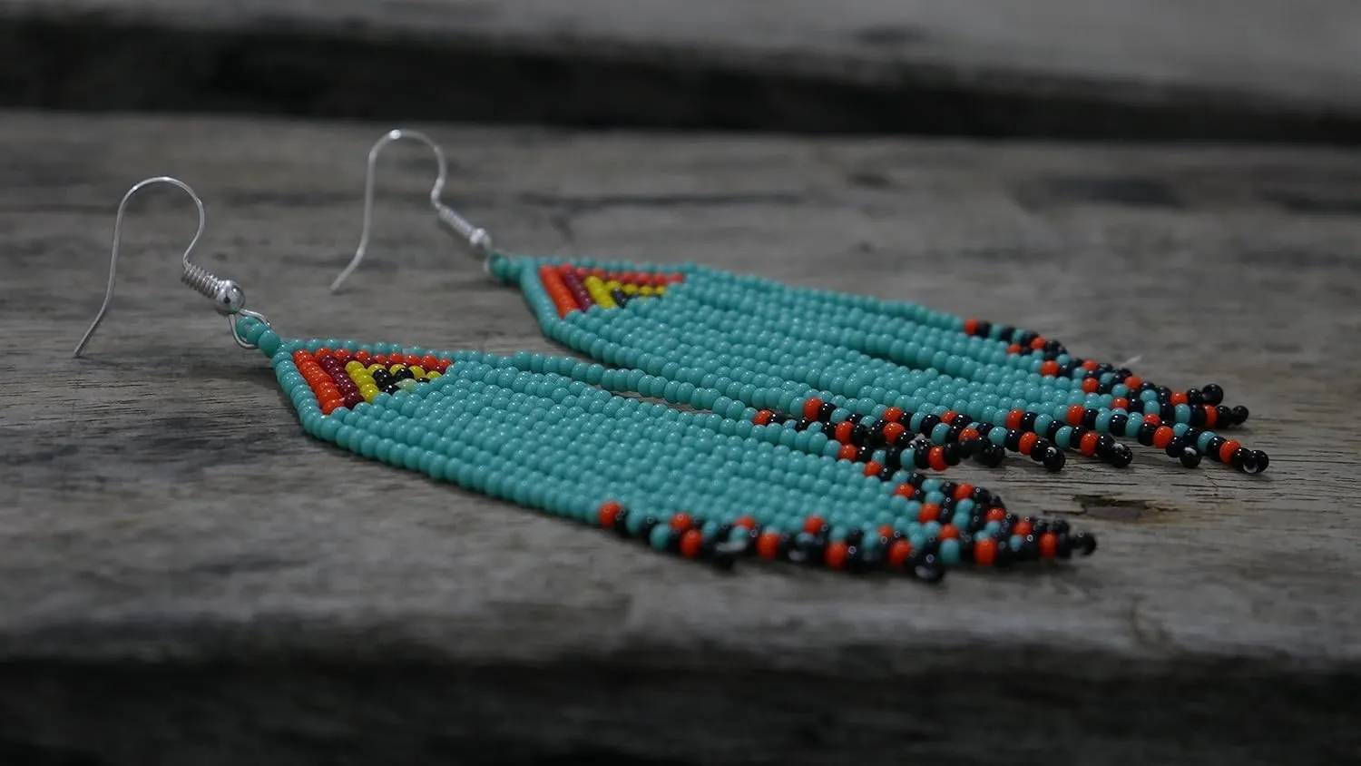 Handmade beaded Native native american style glass seed bead Necklace Collar de cuentas nativas al estilo mexicano de los artesanos regalos para mujeres