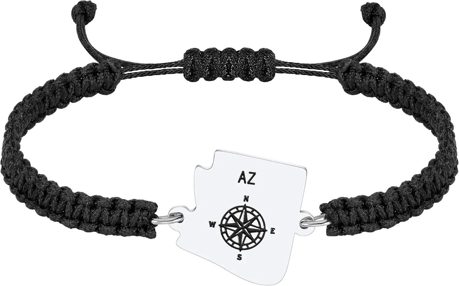 Haoze Fifty State Bracelet Expandable Travel Bracelet Country Map Charm Jewelry Gift Bracelet for Women Men Best Friend Bracelet New Begining Gifts With Jewelry Box