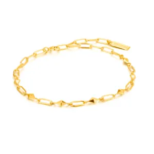 Heavy Spike Bracelet - Gold