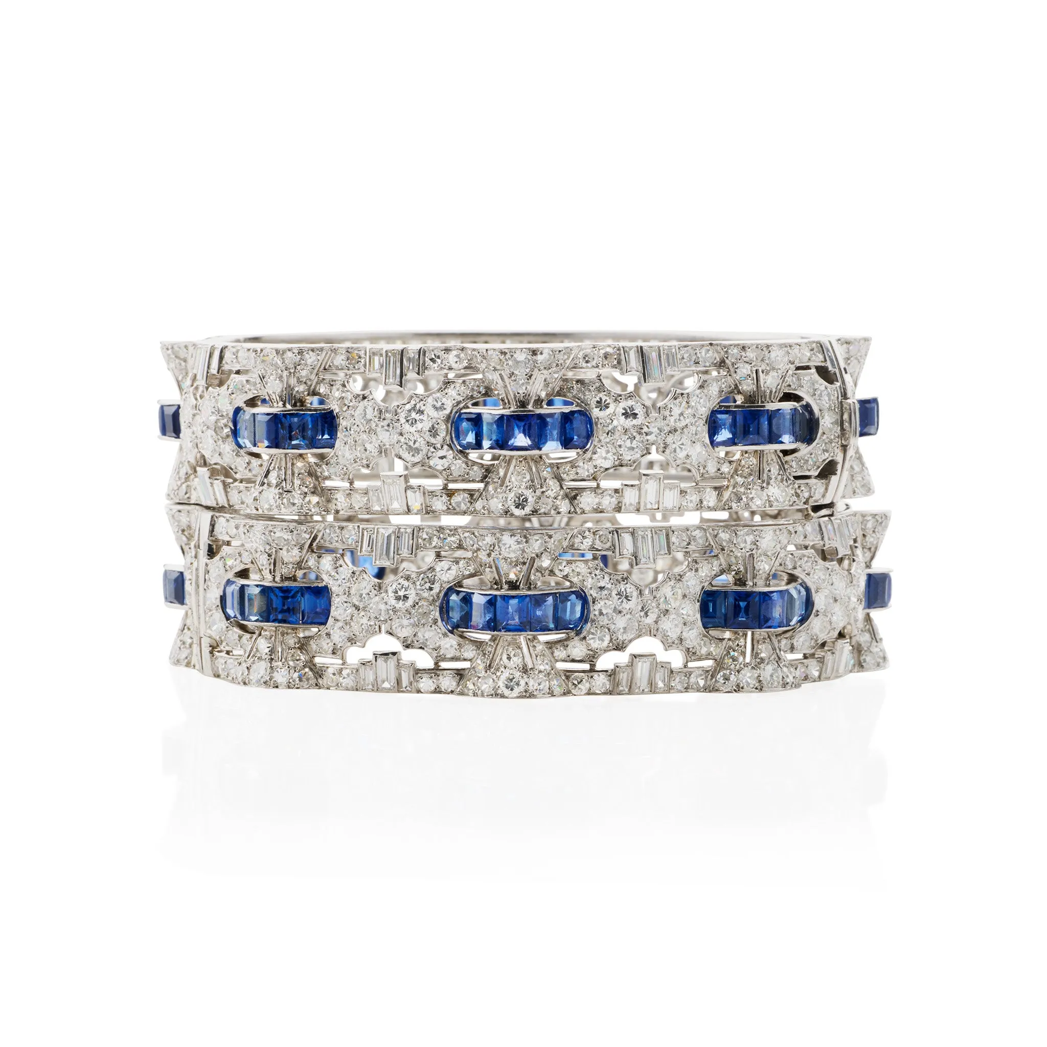 Henri Bloch Pair of Art Deco Bracelets