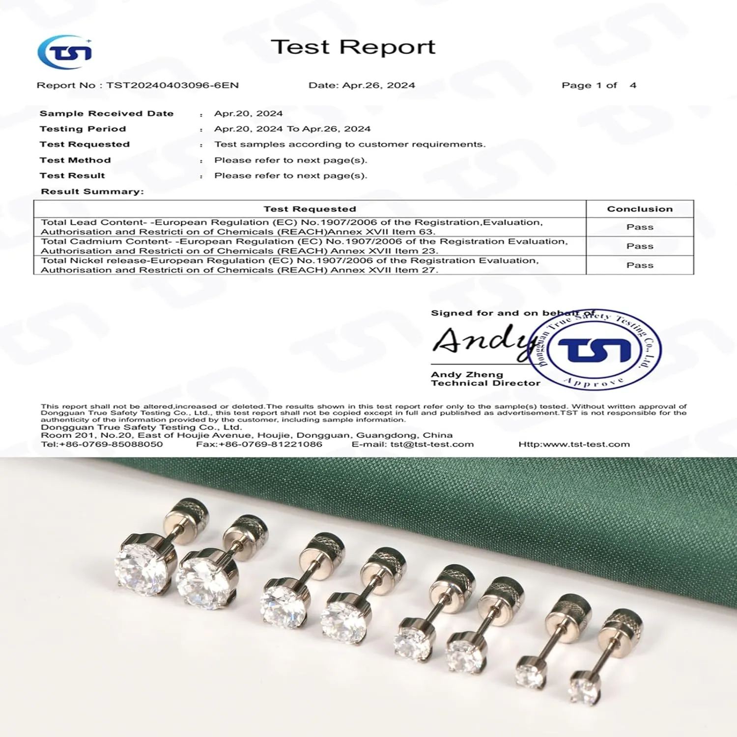 Hopply Hypoallergenic G23 Pure Titanium Earrings, 20G Implant Grade Flatback 5A Cubic Zirconia Earrings Studs, Suitable for Women Men Sensitive Ears Jewelry Gift