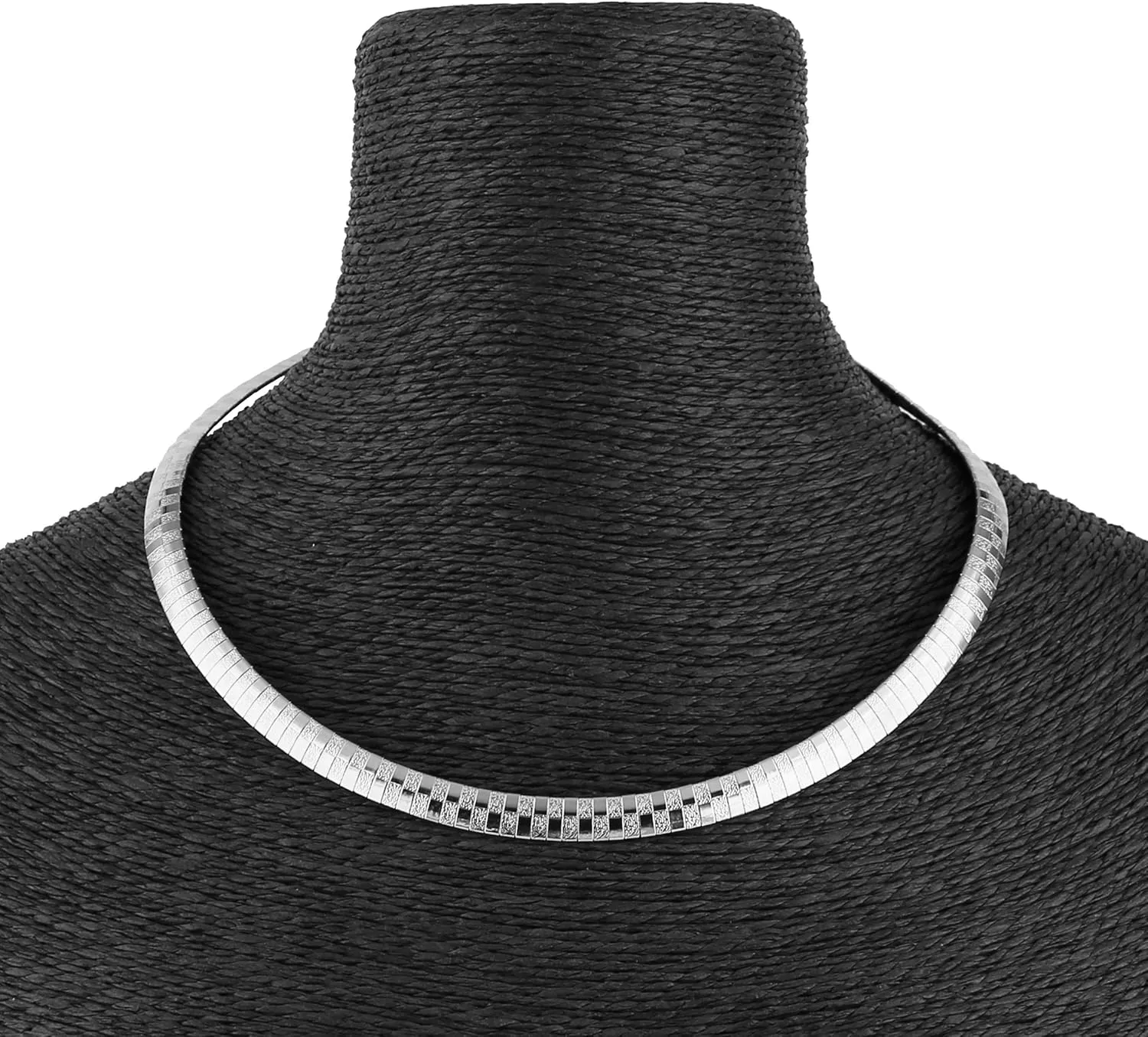 HZMAN Stainless Steel Omega Chain 8mm Solid 18 inch Necklace and 8.5 inch Bracelet Set