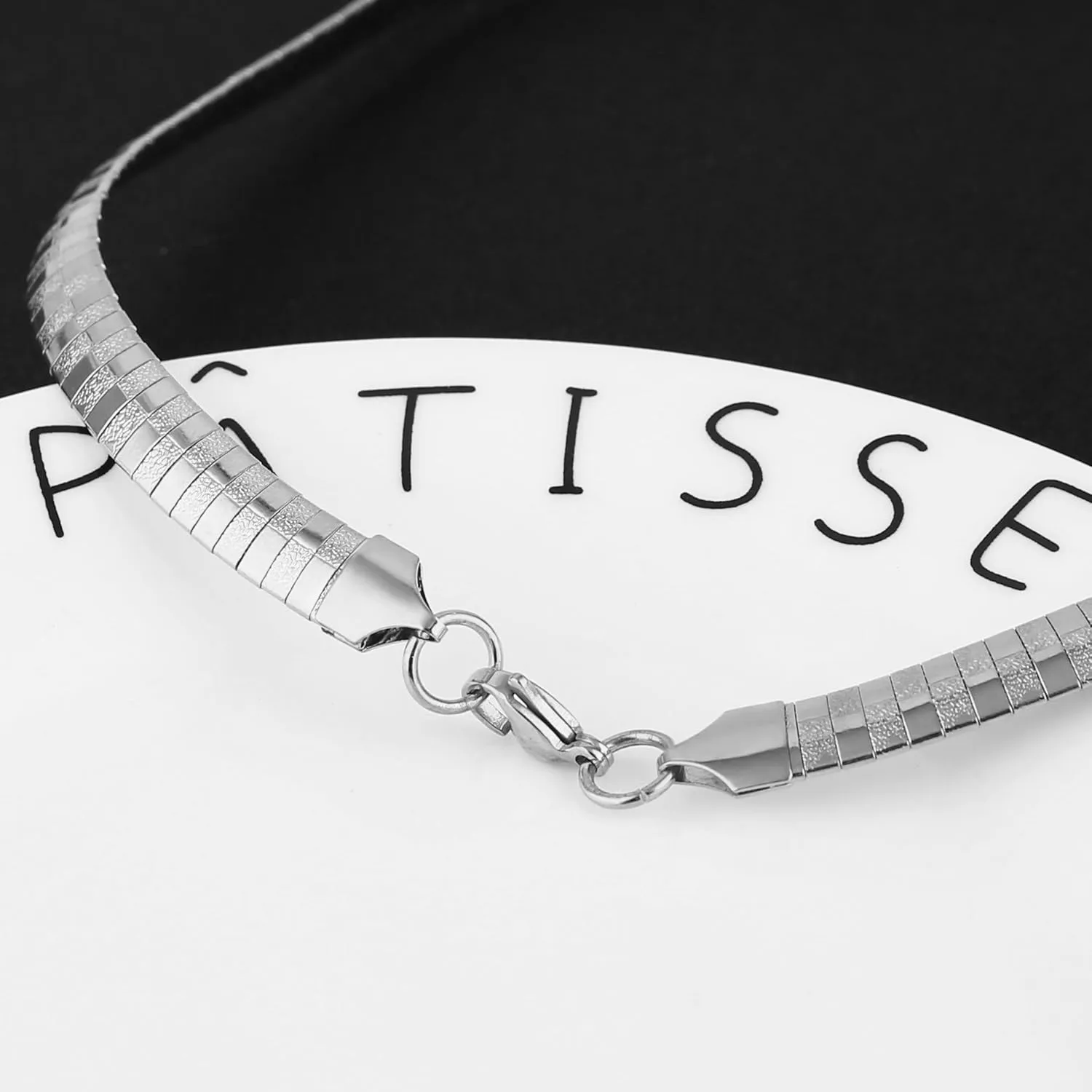 HZMAN Stainless Steel Omega Chain 8mm Solid 18 inch Necklace and 8.5 inch Bracelet Set