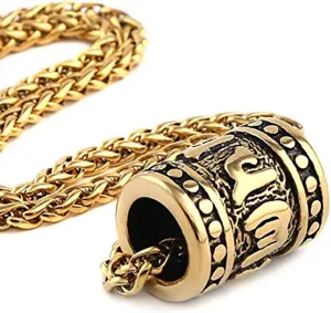 HZMAN Tibetan Zen Buddhist Meditation Yoga Bohemian Stainless Steel Jewelry Pendant Necklace