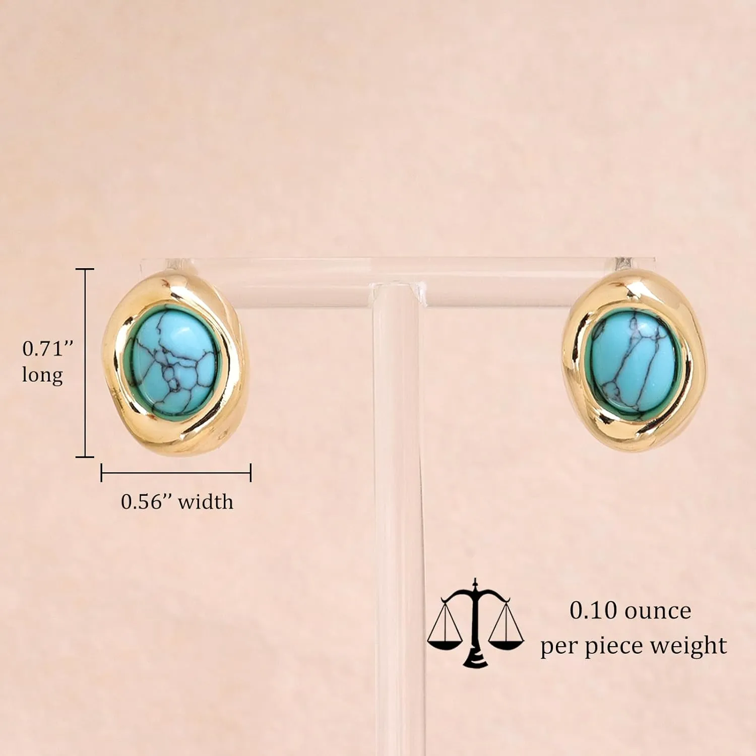 JeanBeau Gold Statement Stud Earrings for Women, Trendy Geometric Saturn Flower Clover Rhinestone CZ Hypoallergenic Earing Valentine Jewelry Gift