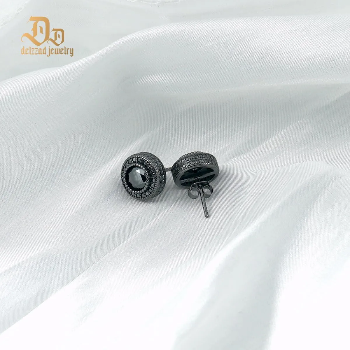 Jewelry S925 Round Moissanite Hip Hop Iced Out Halo Stud Earrings For Men Women Christmas Gifts