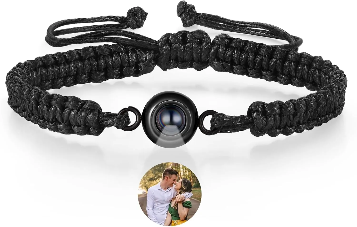 Jewelstruck Custom Picture Bracelet - Personalized Photo Projection Memorial Gifts for Women, Men & Friends