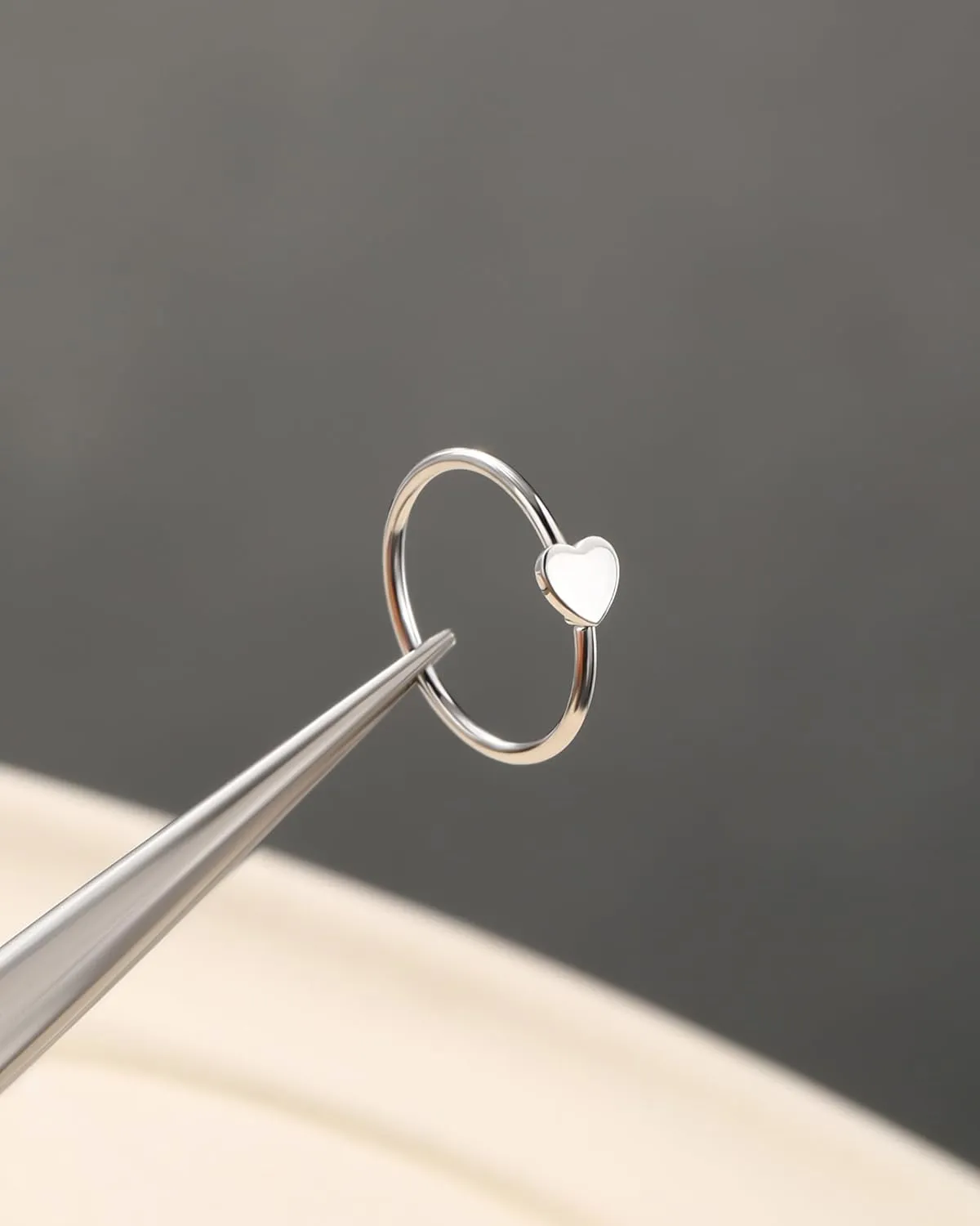 Jewseen 20g Nose Rings Hoops 925 Sterling Silver Hoop Nose Rings Heart Nose Piercing Jewelry Cartilage Hoop Earrings Helix Conch Tragus Earrings Lip Piercing Jewelry for Women