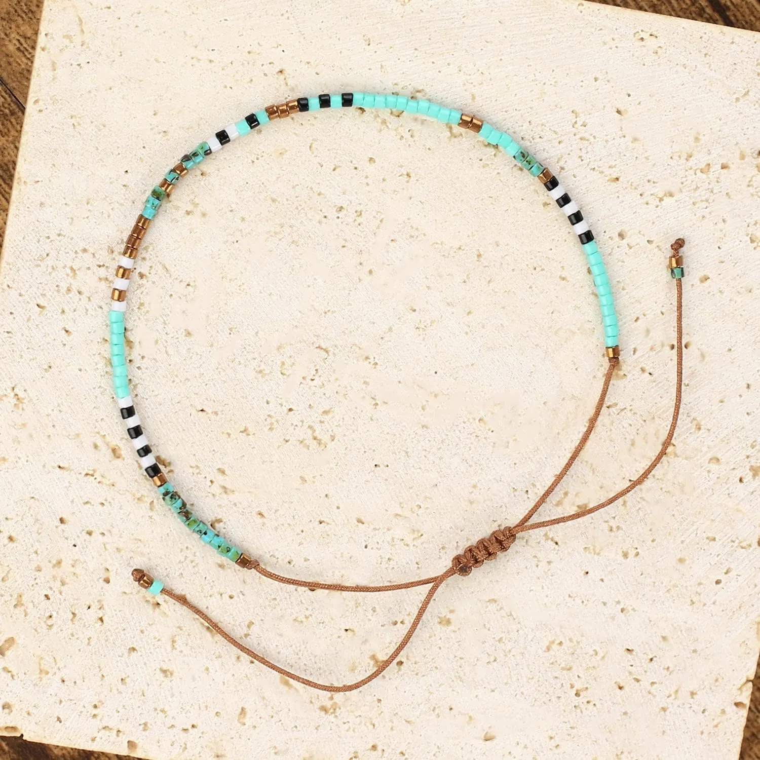 KELITCH Adjustable Color Miyuki Bead Bracelet Bohemian Friendship Bracelet Daily Wear Gift Preparation