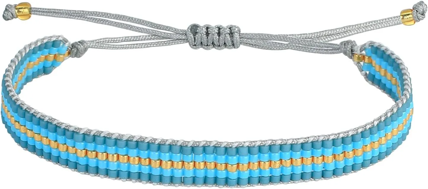 KELITCH Friendship Bracelets Miyuki Seed Beaded Bracelets Handmade Friendship Strand Tiny Bracelets