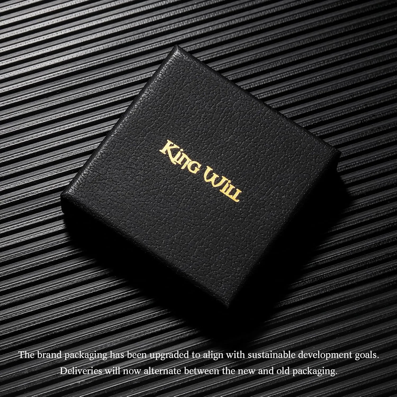 King Will 8mm Black/Silver/Gold Stainless Steel Spinner Ring For Men Women Stress Anxiety Relief Fidget Ring Unisex Adults Teens Brushed/Sand Blast/Cross Sand/Polished/Grooved Center Comfort Fit