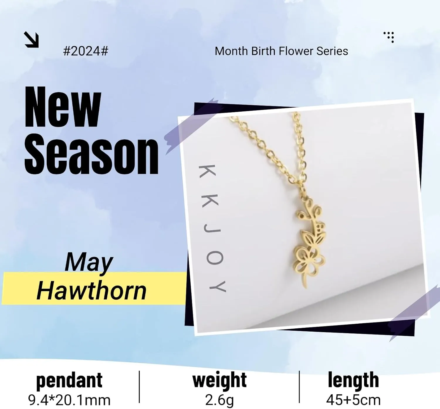 kkjoy Birth Month Flower Necklace Stainless Steel 12 Month Birthday Flower Pendant Necklace Best Friend Necklace Jewellery Gifts for Women