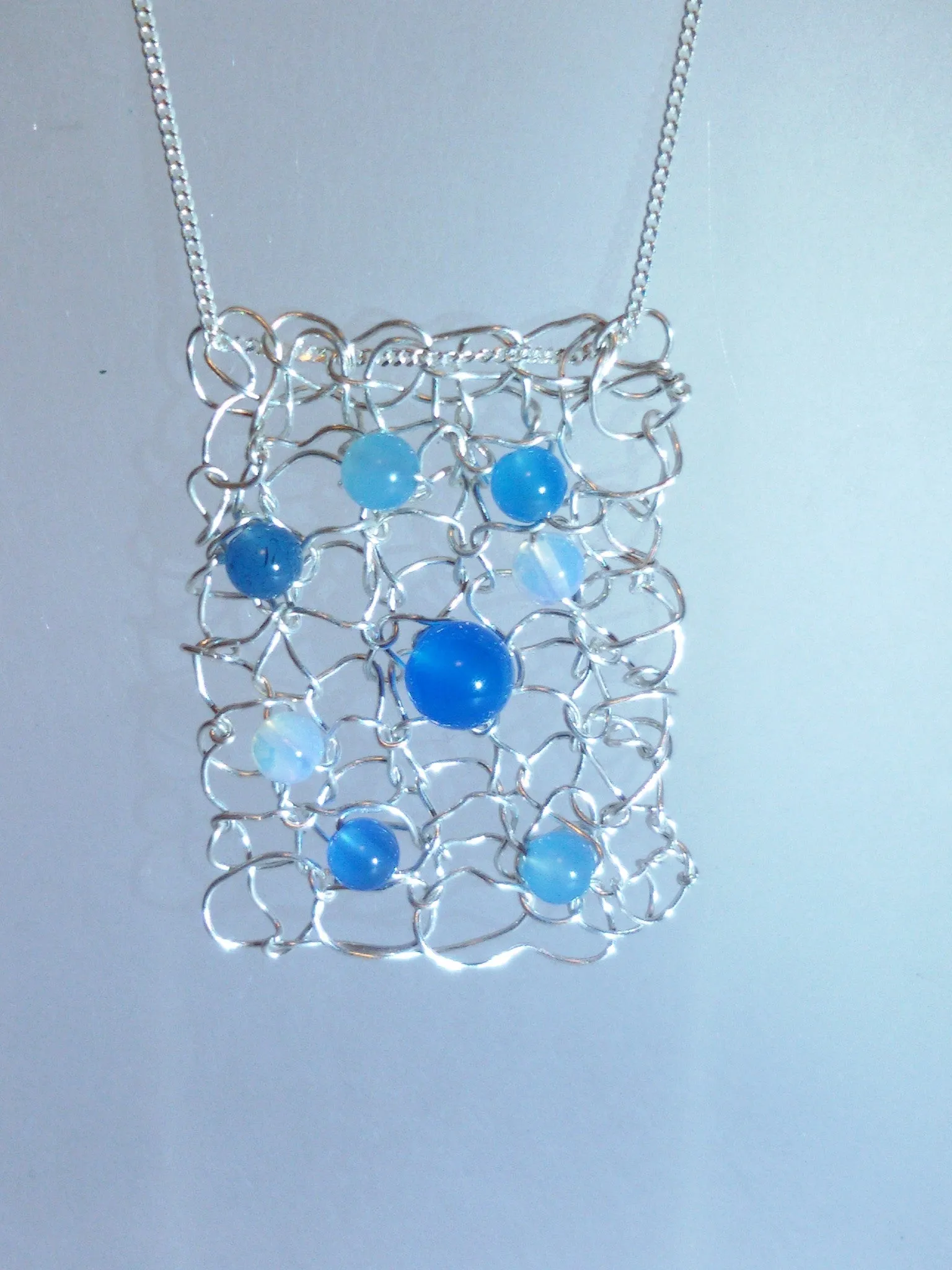 Knitted Silver Pendant