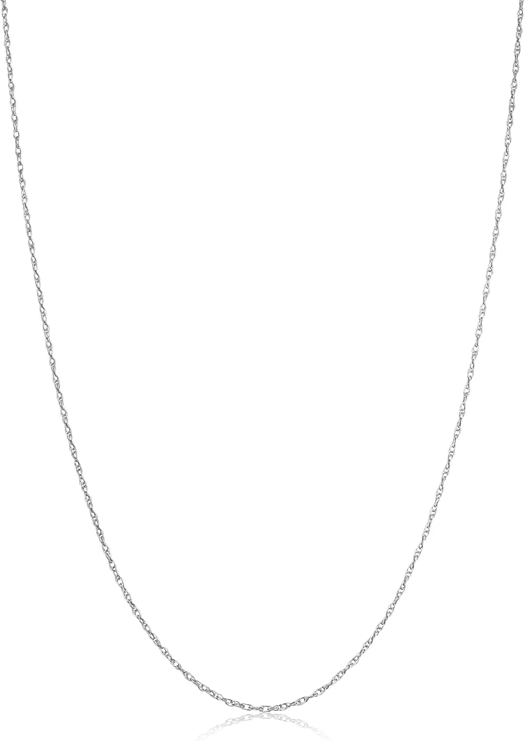 Kooljewelry Sterling Silver or Yellow Gold and Sterling Silver Rope Chain Necklace For Women (1.1 mm, 1.5 mm, 1.8 mm or 2.4 mm - Sizes from 14 to 30 inches long)