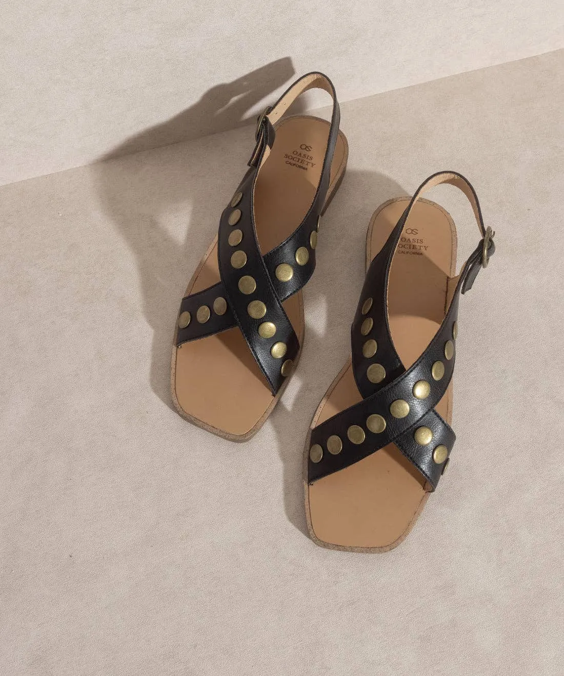 KYLIE CRISSCROSS SANDAL (blk) - Oasis Society