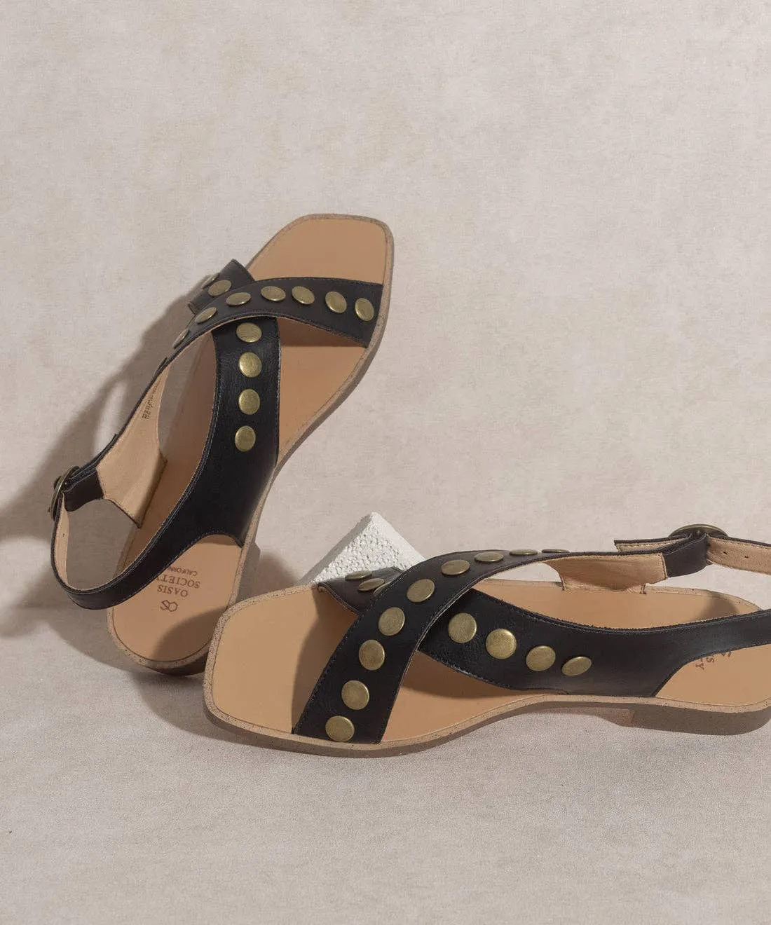 KYLIE CRISSCROSS SANDAL (blk) - Oasis Society