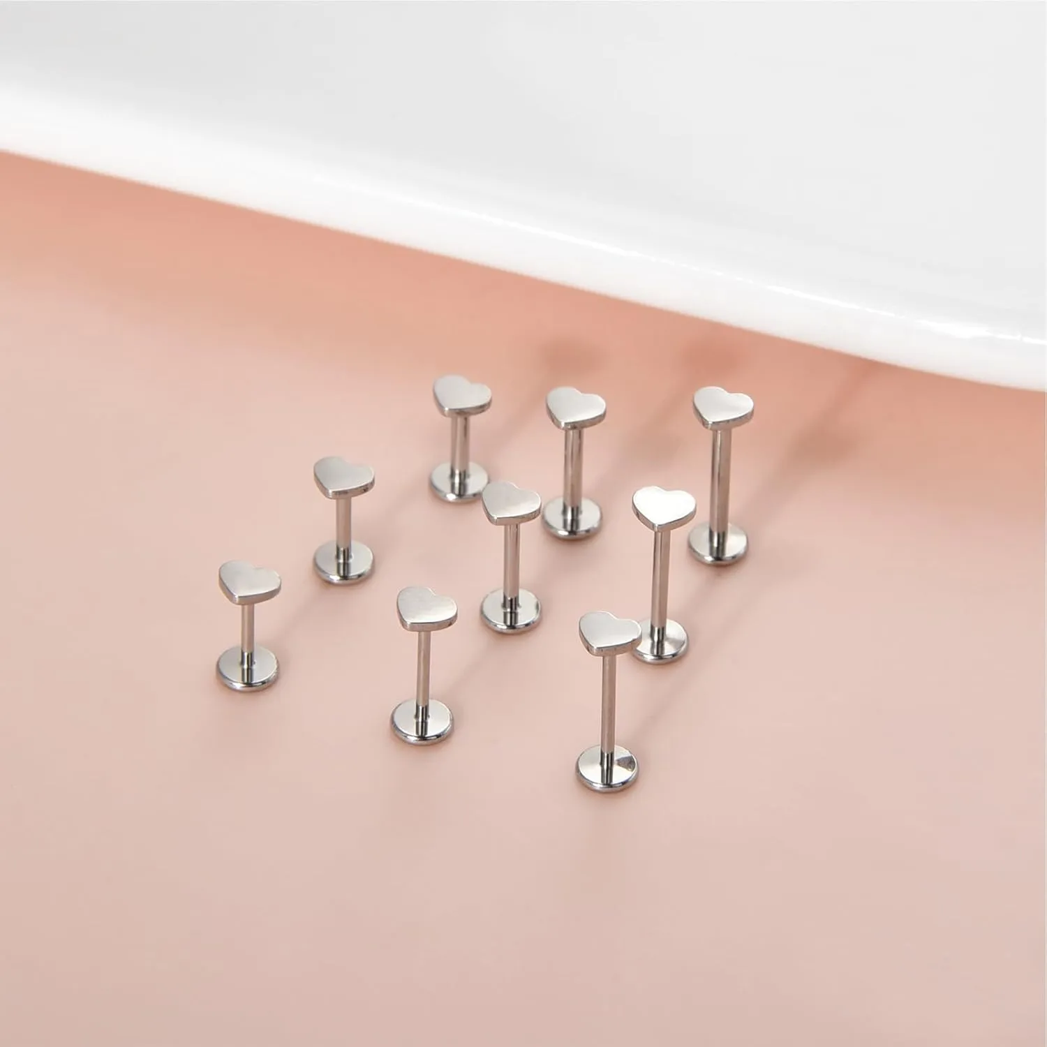 Lantine Antlers Heart Lightning Lip Labret Medusa Monroe Helix Daith Cartilage Conch 2nd 3rd Lobe Piercing Jewelry Implant Grade Titanium Cz Push in Flat Back Stud Earrings