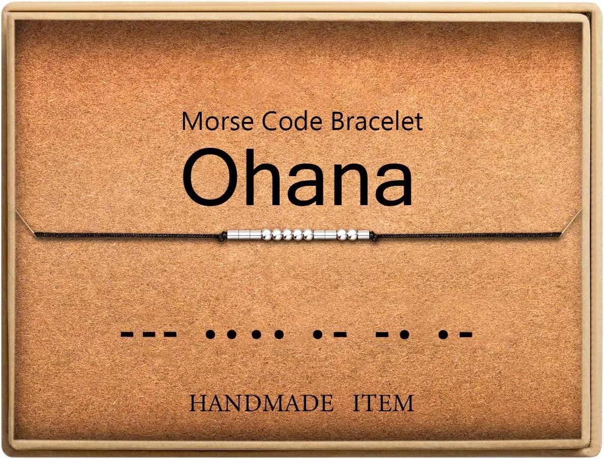 Lcherry Personalized Gift for Women Funny Morse Code Bracelet for Women Friendship Inspirational Gifts for Women