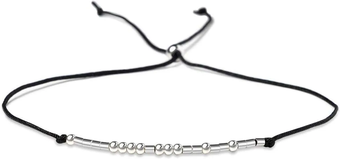 Lcherry Personalized Gift for Women Funny Morse Code Bracelet for Women Friendship Inspirational Gifts for Women