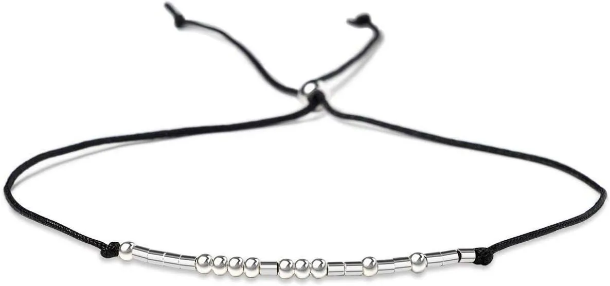 Lcherry Personalized Gift for Women Funny Morse Code Bracelet for Women Friendship Inspirational Gifts for Women