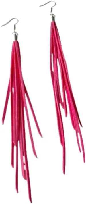 Leather Fringe Earrings Bohemian Fringe Vintage Earrings Boho Long Fringe Earrings Western Women's Jewelry