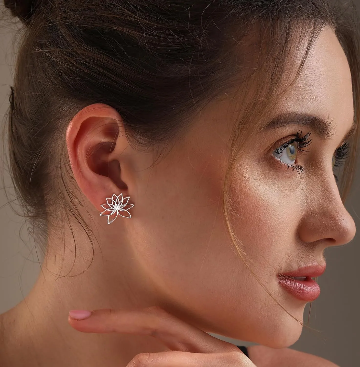 LeCalla 925 Sterling Silver Stud Earrings | Flower Love-Knot Earrings Lightweight Italian Design Stud Earring for Women