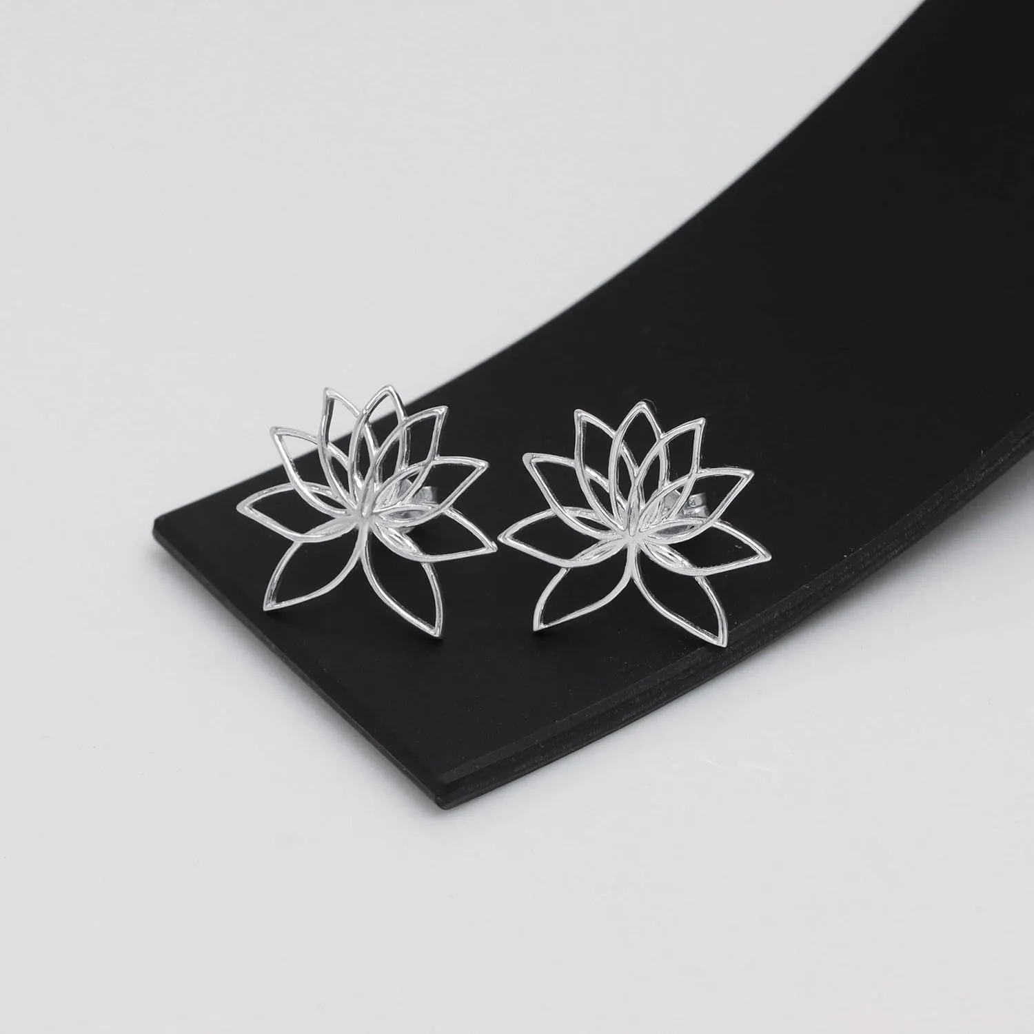 LeCalla 925 Sterling Silver Stud Earrings | Flower Love-Knot Earrings Lightweight Italian Design Stud Earring for Women