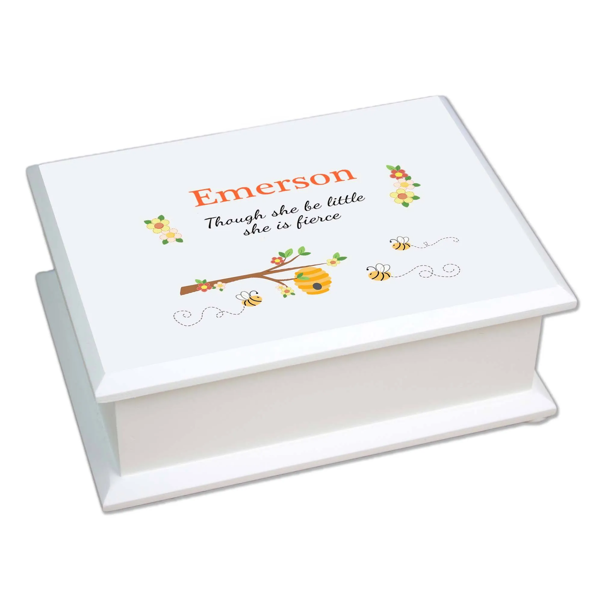 Lift Top Jewelry Box - Honey Bees