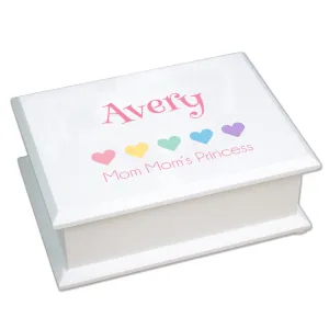 Lift Top Jewelry Box - Multihearts