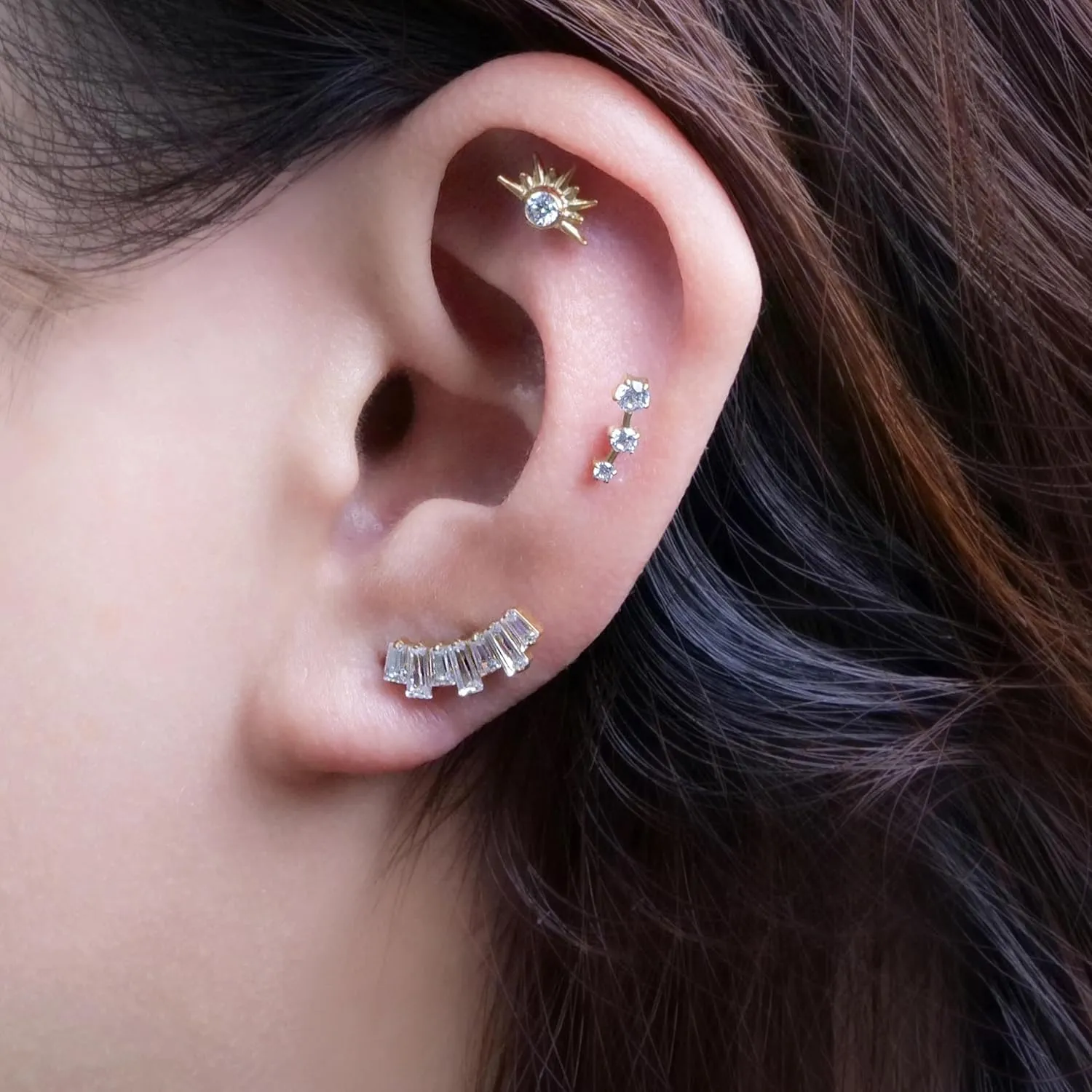 limerencia 20G Hypoallergenic Titanium Screw Back Earrings G23 Implant Grade F136 Piercing Post for Sensitive Ears Tragus Helix Cartilage