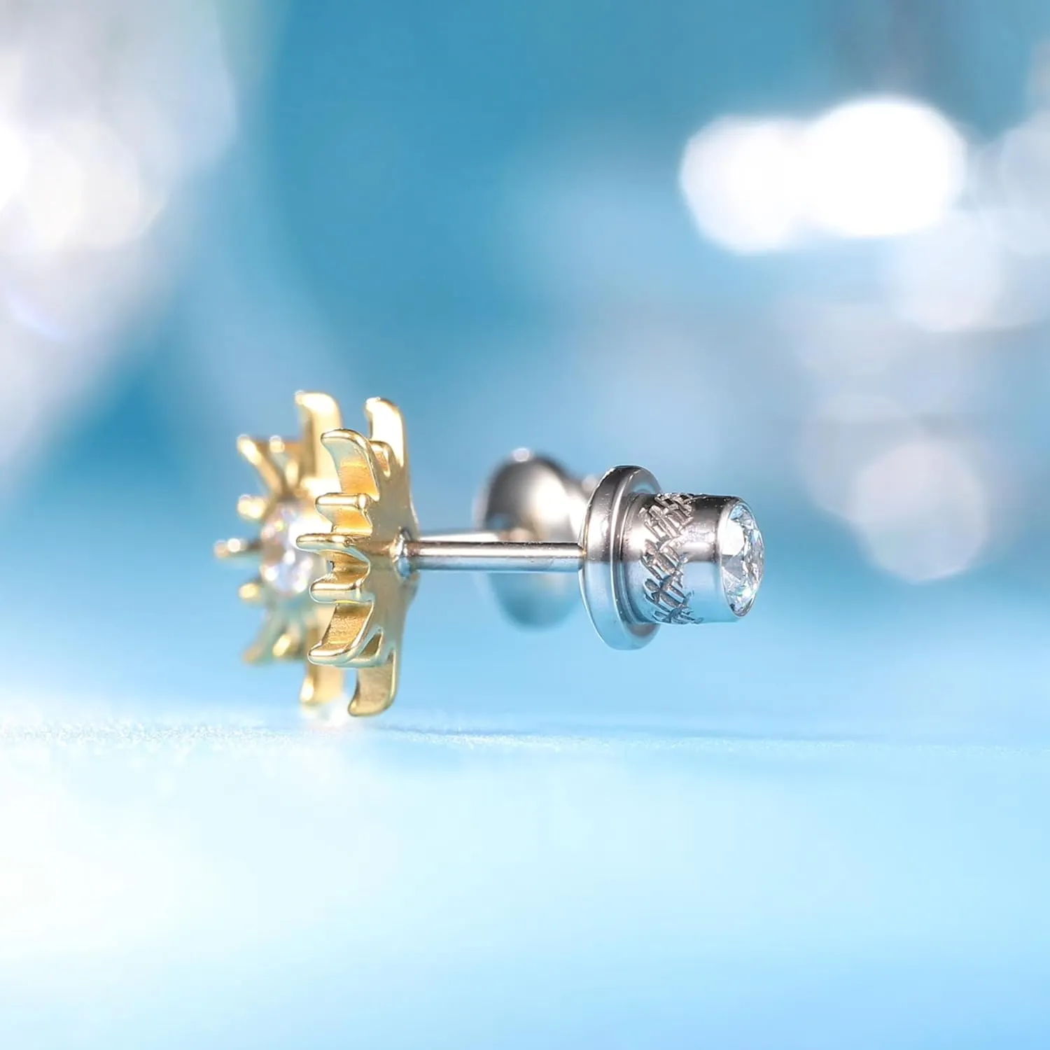 limerencia 20G Hypoallergenic Titanium Screw Back Earrings G23 Implant Grade F136 Piercing Post for Sensitive Ears Tragus Helix Cartilage