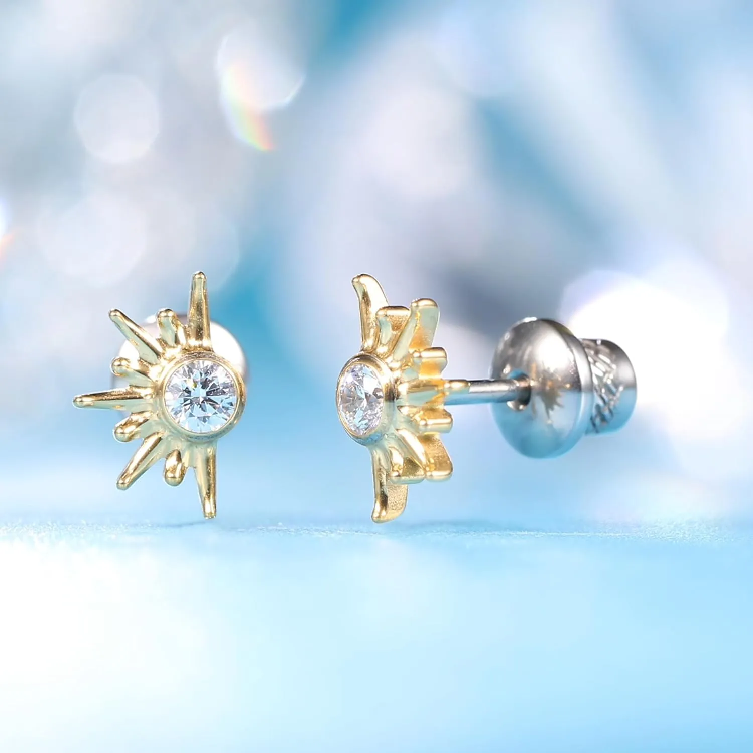 limerencia 20G Hypoallergenic Titanium Screw Back Earrings G23 Implant Grade F136 Piercing Post for Sensitive Ears Tragus Helix Cartilage