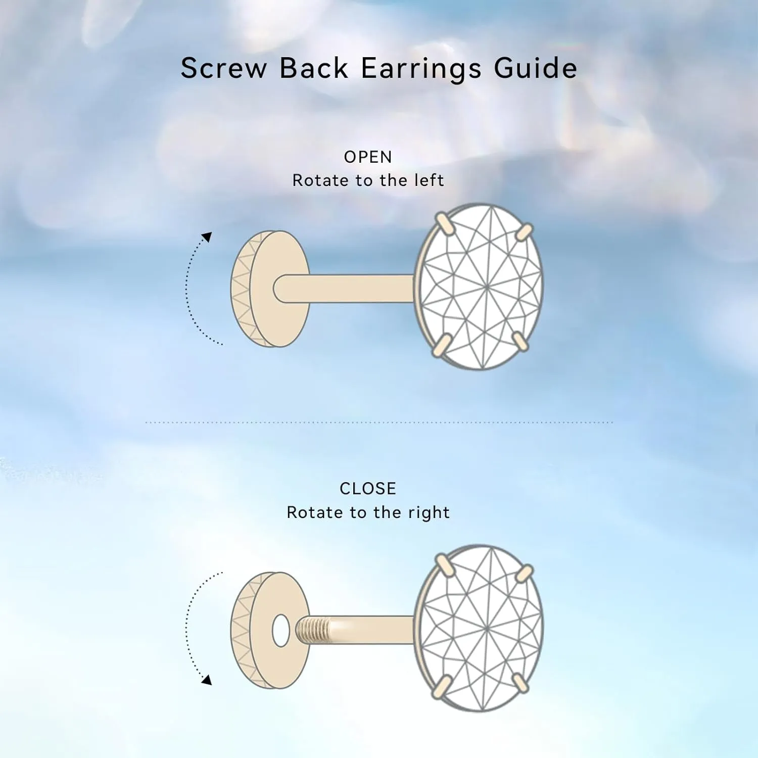 limerencia 20G Hypoallergenic Titanium Screw Back Earrings G23 Implant Grade F136 Piercing Post for Sensitive Ears Tragus Helix Cartilage