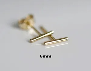 LIMITED SALE 14K Gold Filled Bar Stud Earrings Tiny Stud Earrings Minimalist Posts Minimal Everyday earrings Sleepers Friendship Couple Bridesmaids Wedding Gift Idea Birthday Christmas Gift Women Men