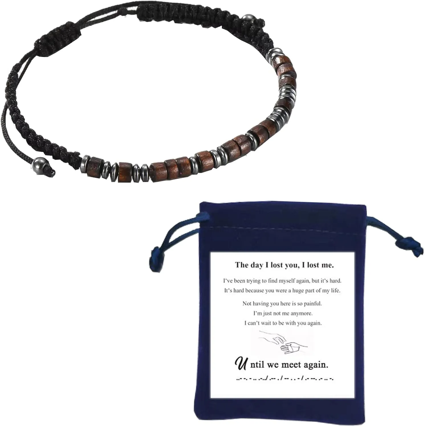 LINY Personalized Inspirational Gifts for Women Morse Code Bracelets for Women Funny Bracelet for Daughter Nephew Son Funny Gift for Women Family