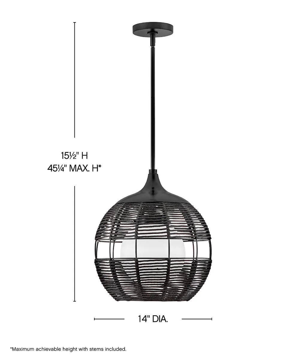 Maddox Orb Pendant - Black