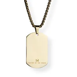 Master of the House Dog Tag Master - Shiny Gold