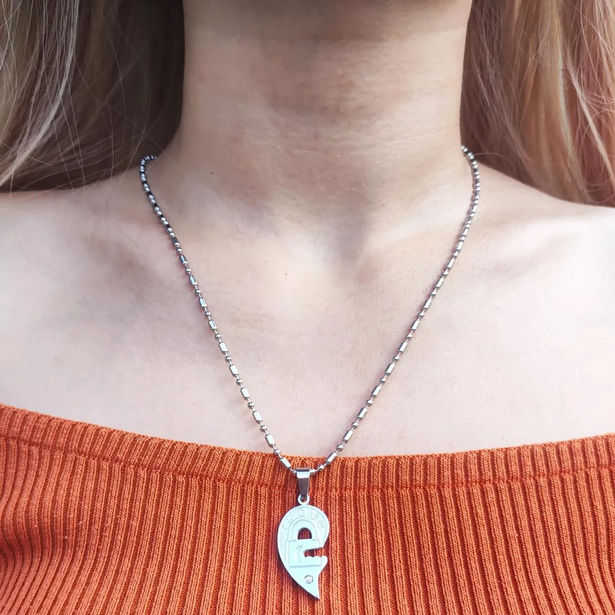 Matching Necklace For Couples Heart Lock And Key Infinity Puzzle Pendant Engraved Promise I Love You Forever I Carry You Heart With Me Couples Necklaces Set Stainless Steel Jewelry For Bf Gf