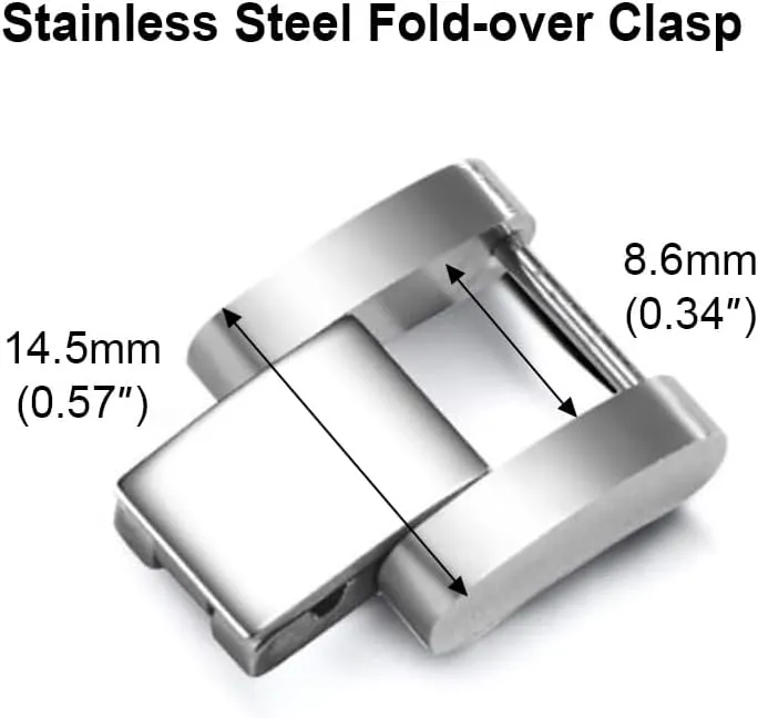 MEALGUET Stainless Steel Extra Clasp for Bracelet, Extender Clasp,Silver