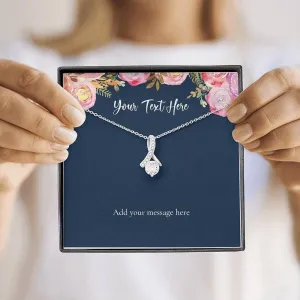 Message Card Necklace, Handmade Jewelry, Christmas gifts - Personalized Necklace, Custom Name Necklace, Personalized Jewelry, Custom Necklace with Message Card, Gift for Her, Birthday Gift for Women