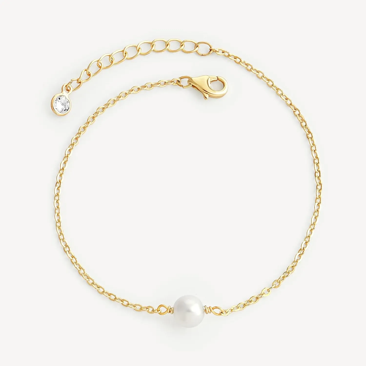 MEVECCO Bracelet for Women 14K Gold Plated Dainty Chain Simple Jewelry Cute Handmade Minimalist for Her